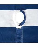 Nautical Blue Cabana Stripe Outdoor Table cloth with Zipper 60" X 84"