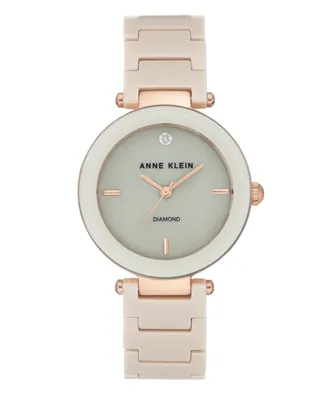 Anne Klein Genuine Mother of Pearl Dial with A Genuine Diamond Watch