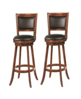 Antony 29" Swivel Bar Stools with Upholstered Seat (Set of 2)