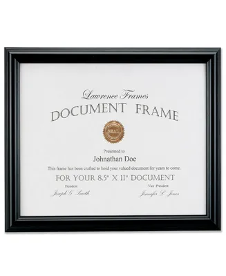 Lawrence Frames 185081 Black Document Picture Frame - 8.5" x 11"