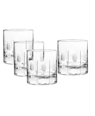 Qualia Glass Gulfstream Double Old Fashioned Glasses, Set Of 4