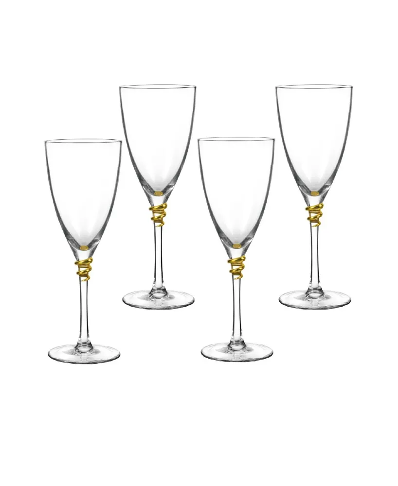 Qualia Glass Graffiti Stemless Flutes, Set Of 4