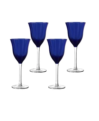 Qualia Glass Meridian 8 Oz Wine Glasses, Set Of 4