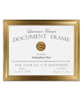 Lawrence Frames Sutter Burnished Gold Picture Frame - 8.5" x 11"