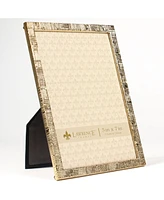 Lawrence Frames Gold Metal Picture Frame with Linen Pattern - 5" x 7"