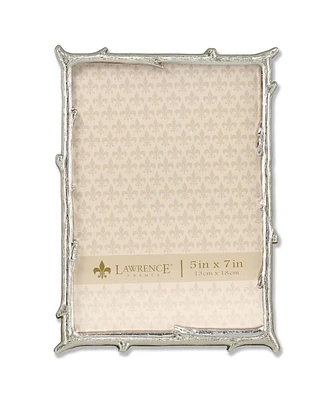 Lawrence Frames Silver Metal Picture Frame with Natural Branch Design - 5" x 7"