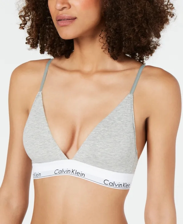 Calvin Klein Women's Form To Body Lightly Lined Triangle Bralette QF6758