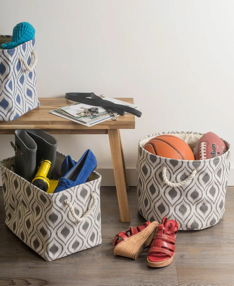 Design Import Storage Bin Ikat, Rectangle