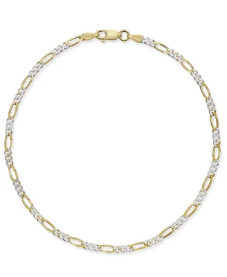 Giani Bernini Thin Figaro Chain Ankle Bracelet in 18k Gold-Plated Sterling Silver, Created for Macy's