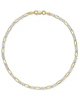 Giani Bernini Thin Figaro Chain Ankle Bracelet in 18k Gold-Plated Sterling Silver, Created for Macy's