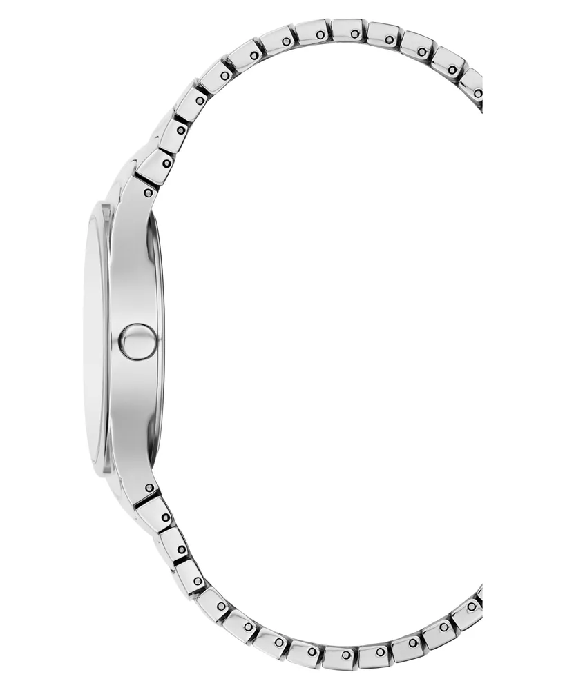 Bcbgmaxazria Ladies Round Silver Stainless Steel Bracelet Watch, 33mm