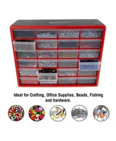 Trademark Global Storage Drawers - 24 Compartment organizer Desktop or Wall Mount Container