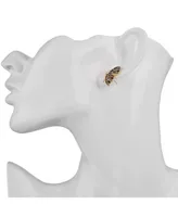 Noir Multi-Colored Cubic Zirconia Butterfly Wing Stud Earring