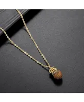 Noir Cubic Zirconia Pineapple Necklace