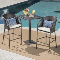 Dominica Outdoor 3pc Bar Set