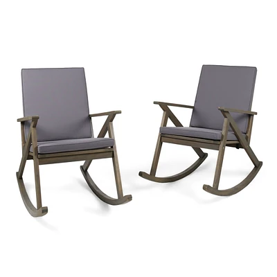 Gus Outdoor Rocking Chair (Set of 2)