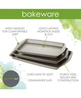 Rachael Ray Nonstick Bakeware 3-Pc. Cookie Pan Set, Silver