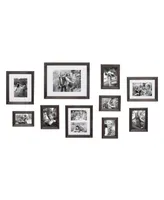 Kate and Laurel Bordeaux Gallery Wall Wood Picture Frame Set, Set of 10