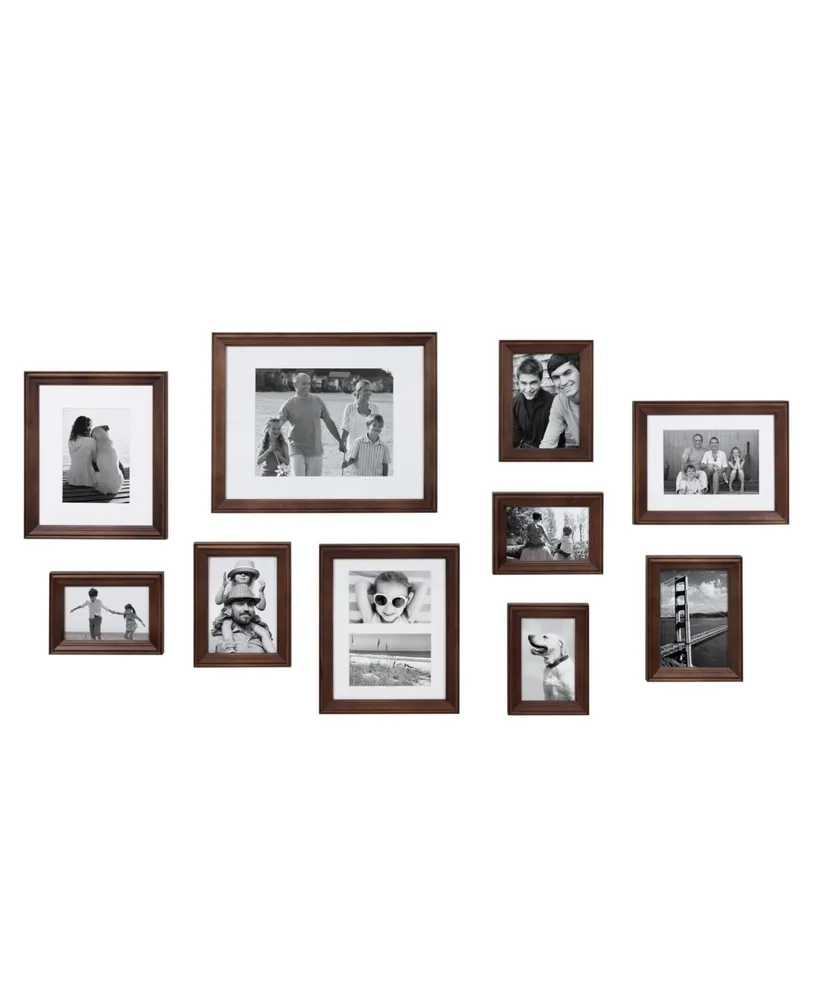 Kate and Laurel Bordeaux Gallery Wall Wood Picture Frame Set