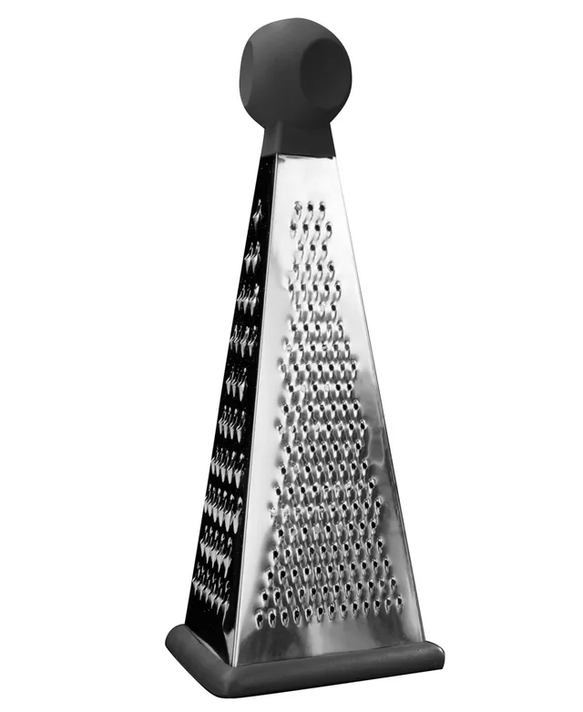 Zulay Kitchen Professional Stainless Steel Flat Handheld Cheese Grater -  Black