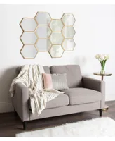 Kate and Laurel Royce Horizontal Hexagon Mirror