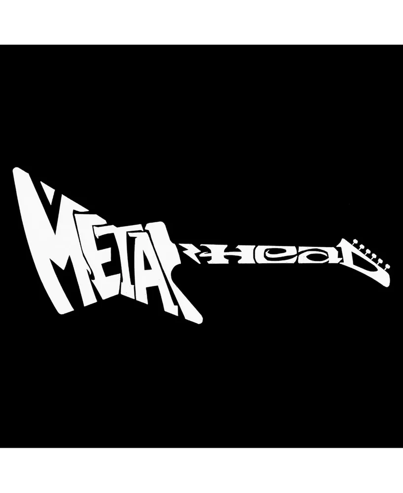La Pop Art Mens Word T-Shirt - Metal Head Guitar