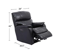 Hatherleigh 34" Leather Dual Power Recliner with Usb Outlet