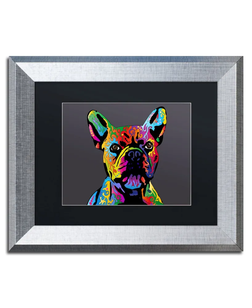 Michael Tompsett 'French Bulldog Grey' Matted Framed Art - 11" x 14"