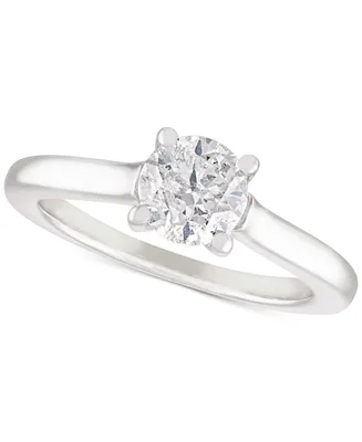 Diamond Solitaire Engagement Ring (1 ct. t.w.) in 14k Yellow and White Gold or 14K White Gold