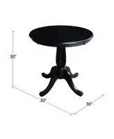 International Concepts 30" Round Top Pedestal Table- 28.9"H