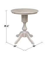 International Concepts 30" Round Top Pedestal Table- 34.9"H