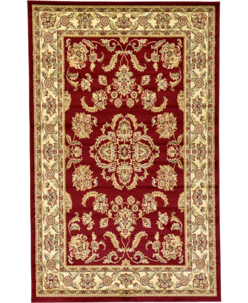 Bayshore Home Passage Psg5 Red 5' x 8' Area Rug