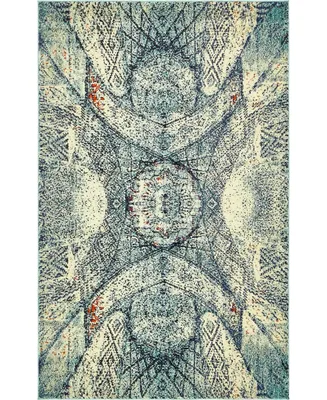 Bayshore Home Brio Bri4 Blue 5' x 8' Area Rug