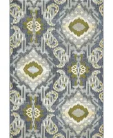 Bayshore Home Outdoor Pashio Pas8 Blue 5' 3" x 8' Area Rug