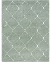 Bayshore Home Fazil Shag Faz5 Light Green 8' x 10' Area Rug