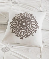 Madison Park Malia Embroidered Cotton 4-Pc. Duvet Cover Set