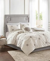Madison Park Malia Embroidered Cotton 4-Pc. Duvet Cover Set, King/California King