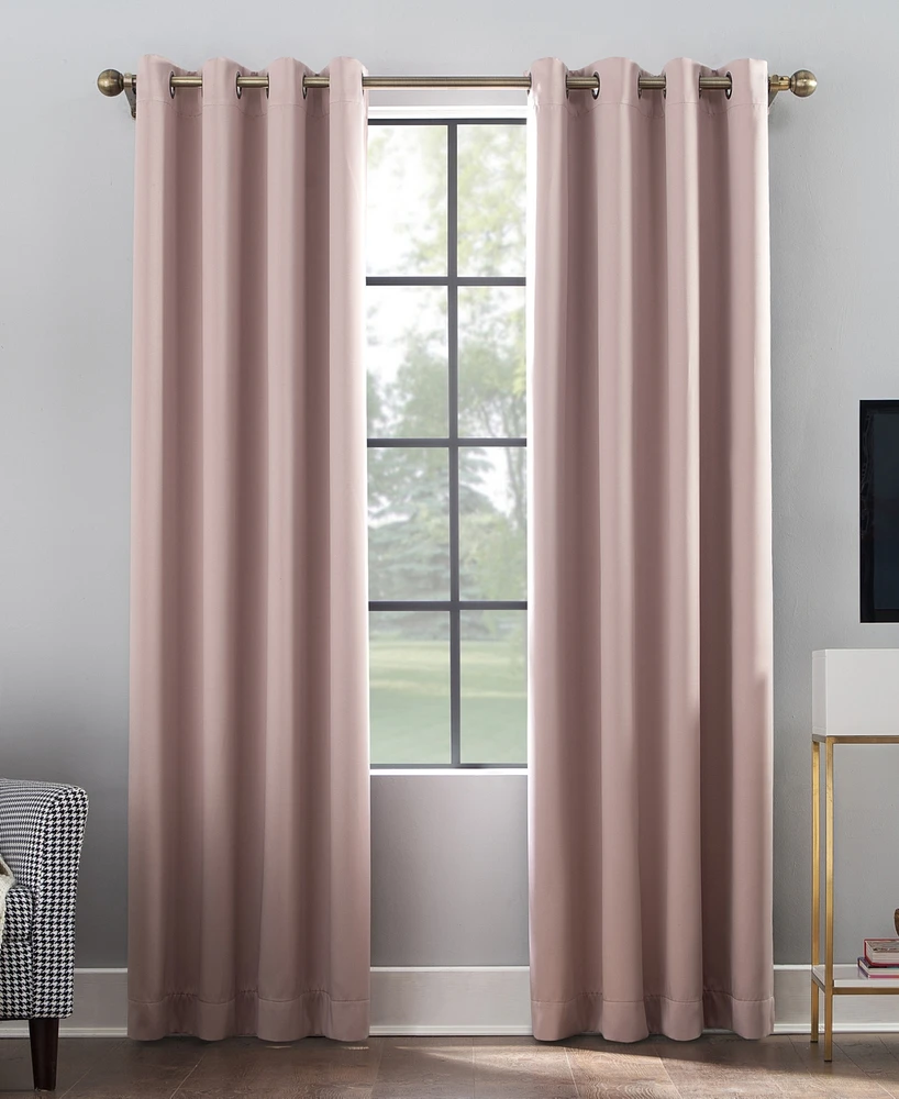 Sun Zero Oslo Grommet Theater Grade Extreme Blackout Curtain Panel, 95" L x 52" W