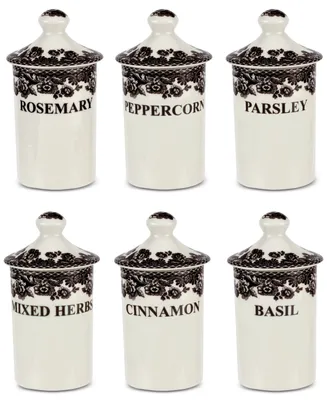 Spode Delamere Spice Jars, Set of 6