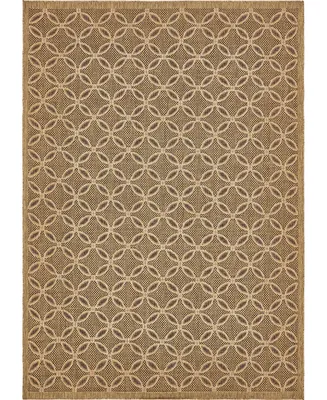 Bayshore Home Outdoor Pashio Pas6 Light Brown 8' x 11' 4" Area Rug