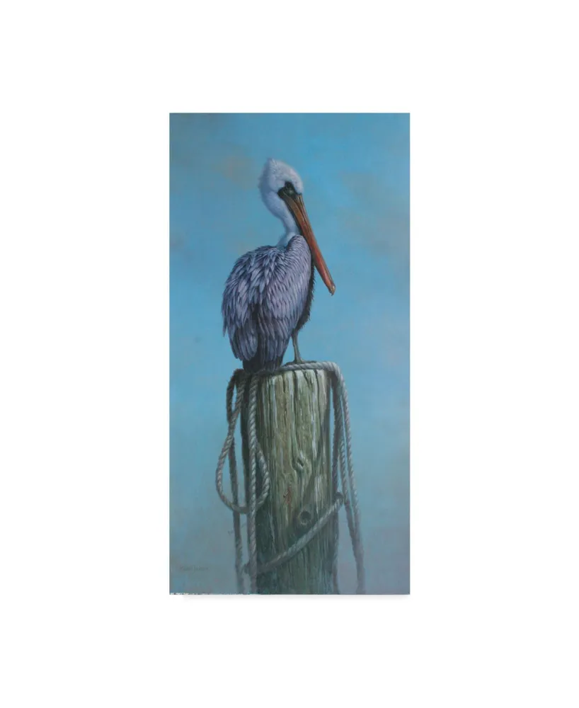 Michael Jackson 'Pelican Perch' Canvas Art - 12" x 24"