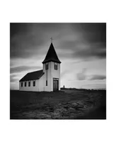 Nina Papiorek 'Iceland Hellnar Church' Canvas Art - 18" x 18"