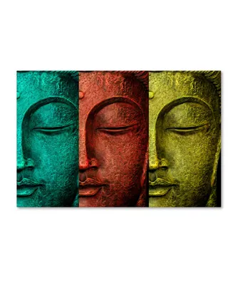 Mark Ashkenazi 'Buddha Face' Canvas Art