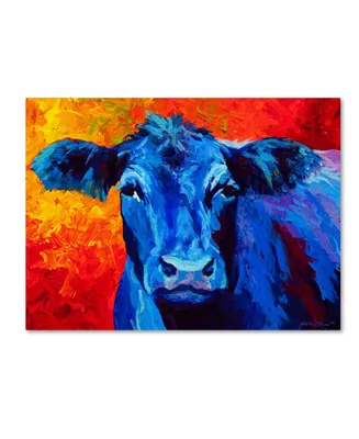 Marion Rose 'Blue Cow' Canvas Art - 35" x 47"