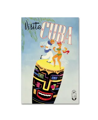 Vintage Apple Collection 'Vist Cuba' Canvas Art - 30" x 47"