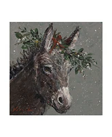 Mary Miller Veazie 'Mary Beth The Christmas Donkey' Canvas Art - 35" x 35"