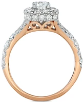 Diamond Halo Bridal Set (2 ct. t.w.) 14K White, Yellow or Rose Gold