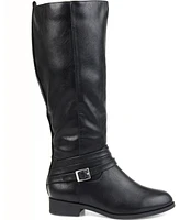 Journee Collection Women's Ivie Wide Calf Knee High Riding Boots