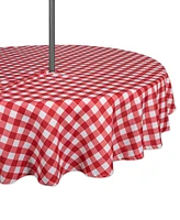 Check Outdoor Tablecloth with Zipper 60" Round