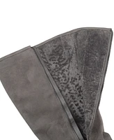 Journee Collection Women's Sanora Stacked Heel Mid Shaft Boots